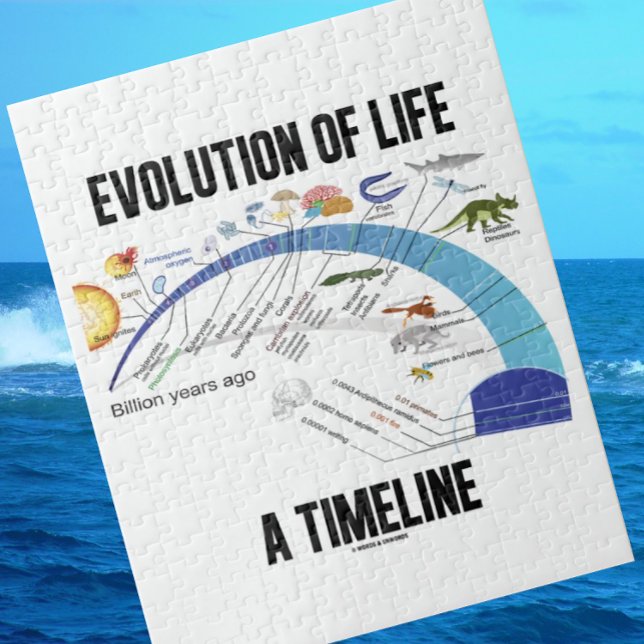 Evolution Of Life A Timeline (Biology) Jigsaw Puzzle (Jigsaw puzzle for any fan of evolutionary biology)