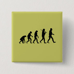 Evolution of Man 2 Inch Square Button