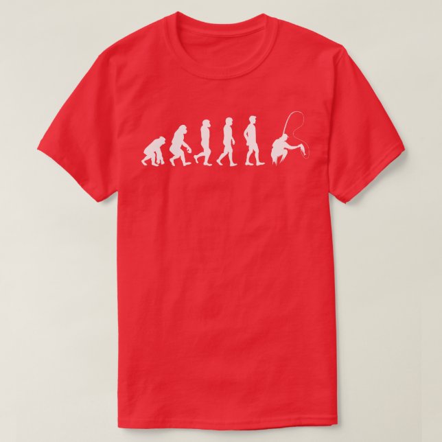 Evolution Of Man and Fishing T-Shirt (Design Front)