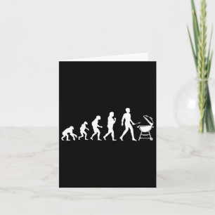 Evolution Of Man Bbq Grilling Design Card
