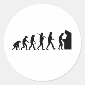 Evolution of Man Classic Round Sticker
