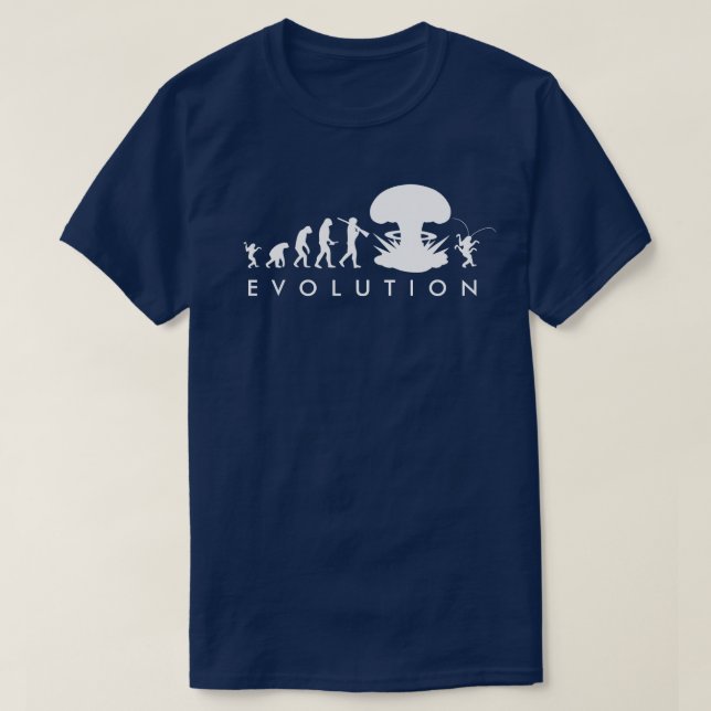 Evolution of Man & Cockroach Funny Evolution Chart T-Shirt (Design Front)