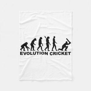 Evolution Of Man Cricket Shirt Fleece Blanket