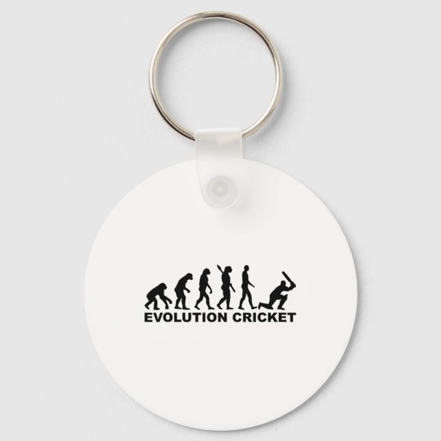 Evolution Of Man Cricket Shirt  Keychain (Front)