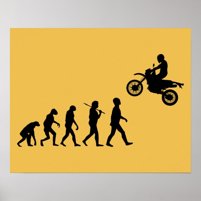 Evolution of Man Motocross Jump Poster (Front)