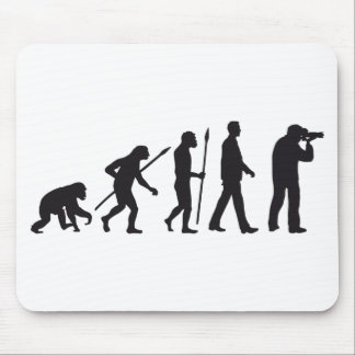 evolution of man photographer mouse pad
