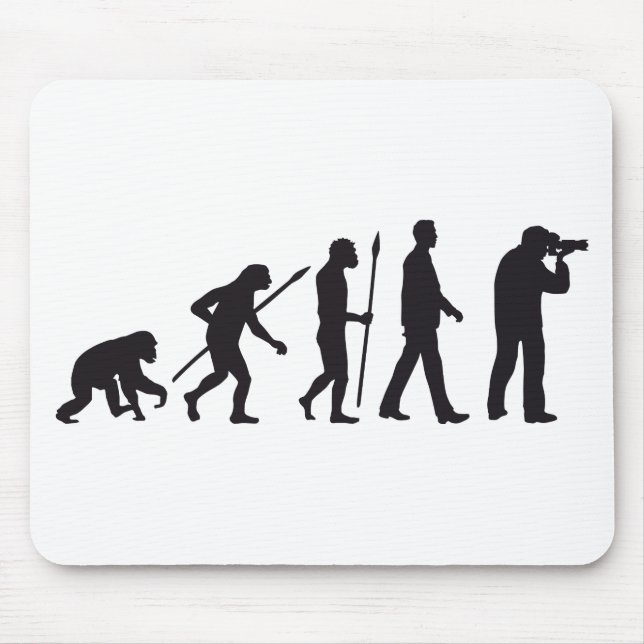 evolution of man photographer mouse pad (Front)