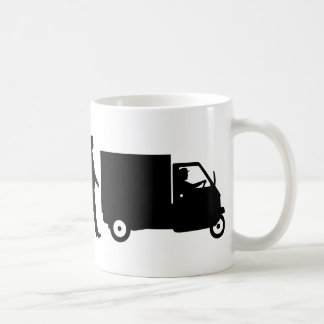 Evolution of man Piaggio Ape mini transporter Coffee Mug