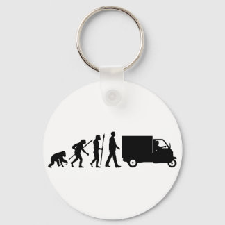 Evolution of man Piaggio Ape mini transporter Keychain