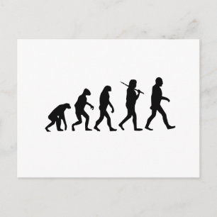 Evolution of Man Postcard