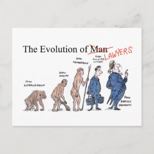 Evolution of Man postcard