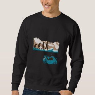 Evolution Of Man Scuba Diver Diving Dive Swimming Sweatshirt