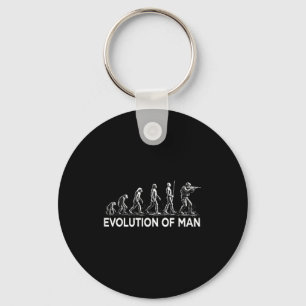 Evolution of man soldier military vintage graphic keychain