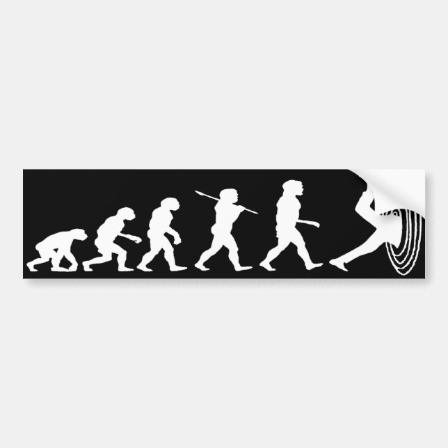 Evolution of Man Warped Bumper Sticker (Front)