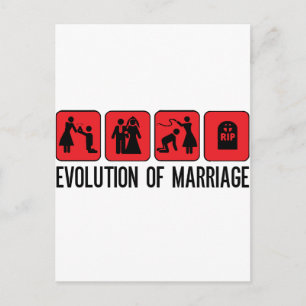 Evolution of Marriage Postcard