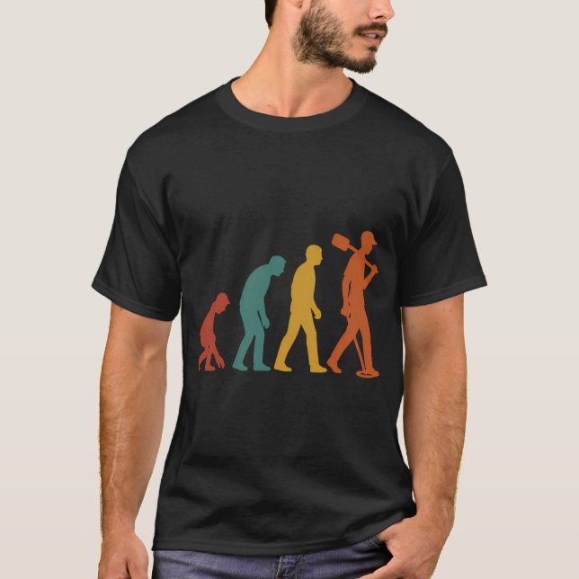 Evolution Of Metal Detecting Enthusiasts T-Shirt (Front)