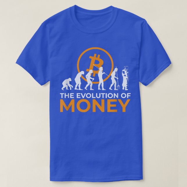 Evolution of Money Bitcoin to Mars T-Shirt (Design devant)