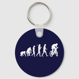 Evolution of mountain biking mountain bikers keychain