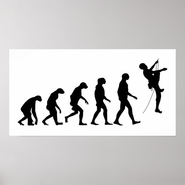 Evolution of Mountain Climbing Poster (Front)