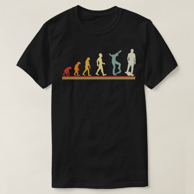 Evolution of One Wheel Electric Float Skateboard O T-Shirt (Design Front)