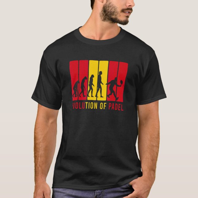 Evolution Of Padel Tennis   For Padel Player Coach T-Shirt (Front)