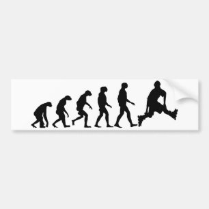 Evolution of Rollerblading Bumper Sticker
