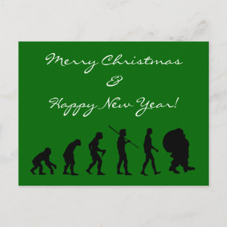 Evolution Of Santa Claus Holiday Postcard