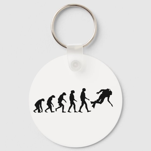 Evolution of Scuba Diving Keychain (Front)