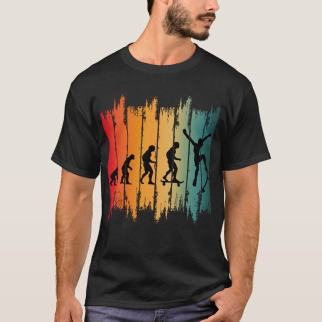 Evolution Of Skateboarding Skater T-Shirt (Front)