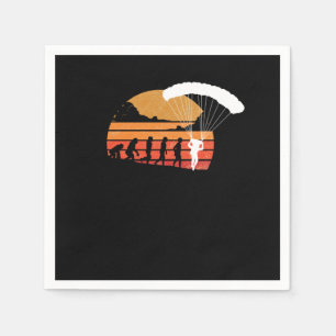 Evolution Of Skydiving Parachuting Skydiver Extrem Napkin