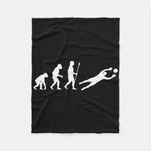 Evolution Of Soccer Goalkeeper Footll Goalie Divin Fleece Blanket