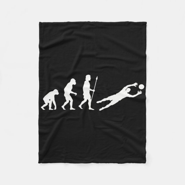 Evolution Of Soccer Goalkeeper Footll Goalie Divin Fleece Blanket (Front)