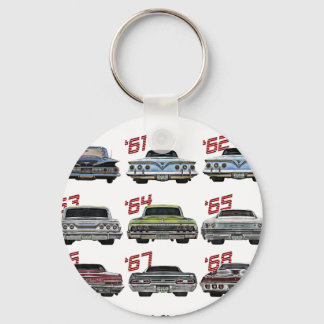 Evolution of the 60s Impala,1960,Hot Rod,Muscle Ca Keychain