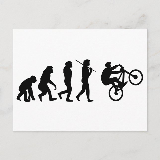 Evolution of the cyclist postcard (Front)
