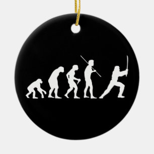 Evolution of the Ninja - from man to ninja Ceramic Ornament