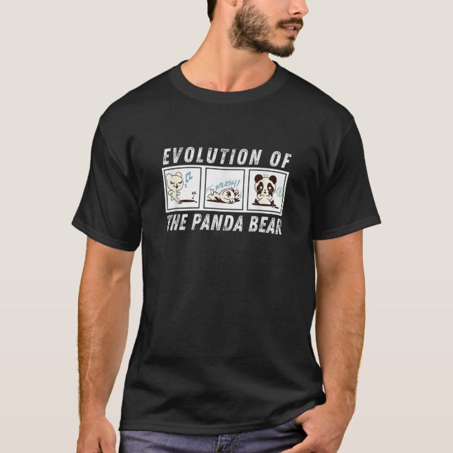 Evolution Of The Panda Bear Funny Animal Gift T-Shirt (Front)