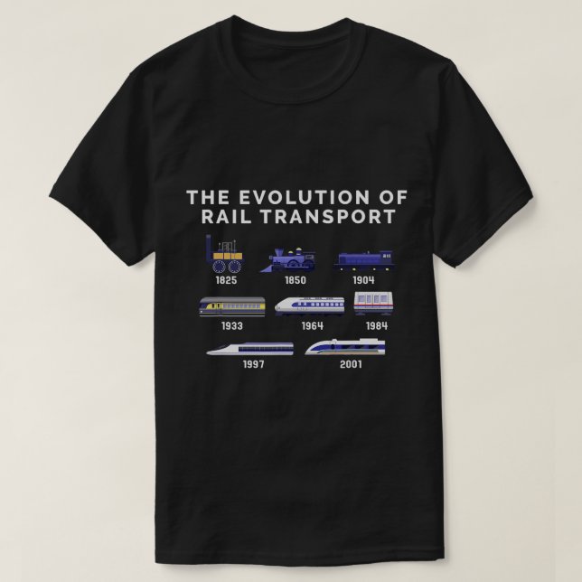 Evolution of Train Outfit for Model Makers T-Shirt (Design Front)