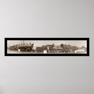 Evolution of Trains Photo 1913 Poster