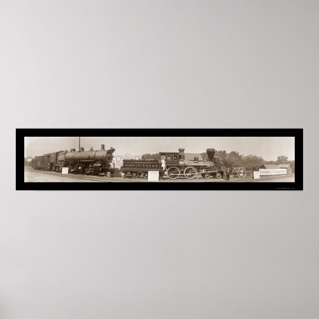 Evolution of Trains Photo 1913 Poster (Front)