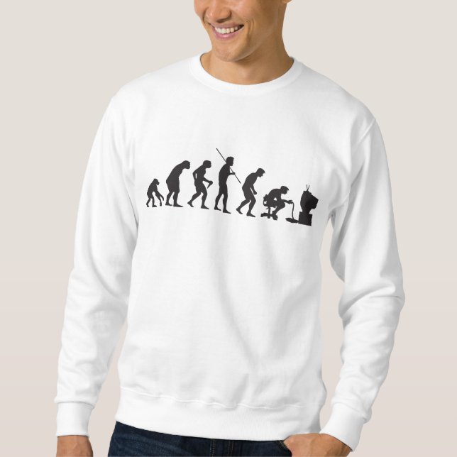Evolution of Video Games Gaming Gamer Sweatshirt (Front)