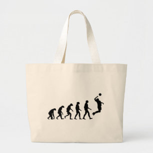 Evolution of Volleyball Large Tote Bag