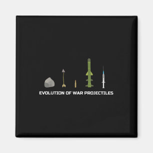 Evolution Of War Projectiles Anti-vaccination Meme Magnet