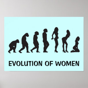 Evolution of Women Funny Poster
