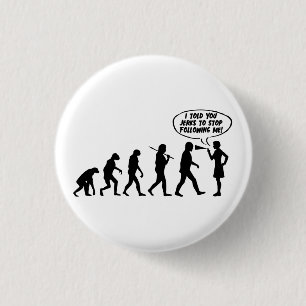 Evolution Of Women Pepper Spray - Funny Feminist 1 Inch Round Button