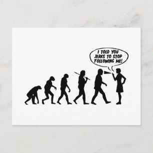 Evolution Of Women Pepper Spray - Funny Feminist Postcard