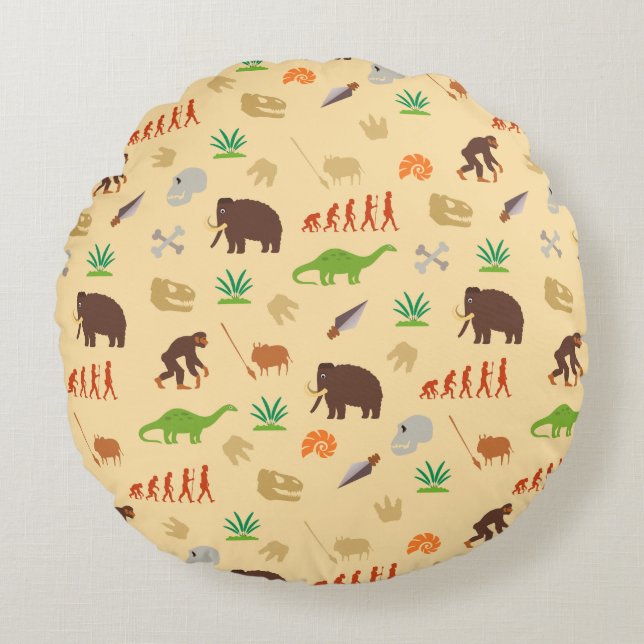 Evolution Pattern Round Pillow (Front)