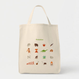 Evolution Pattern Tote Bag