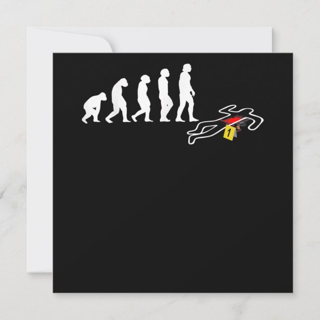 Evolution Police Officer Lieutenant Crime Scene Holiday Card (Front)