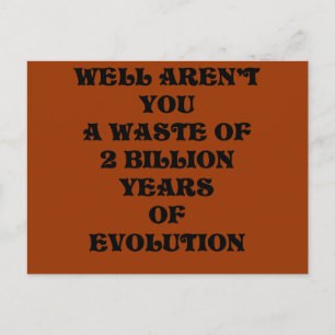 evolution postcard