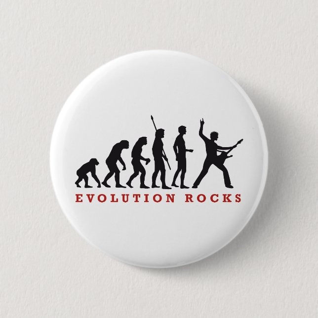 evolution rocks 2 inch round button (Front)